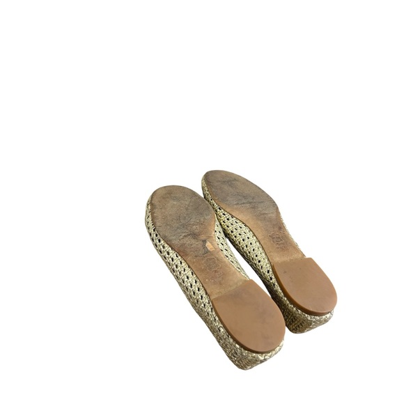 Tory Burch Pasadena Metallic Leather Woven Ballet Flats - Picture 11 of 11